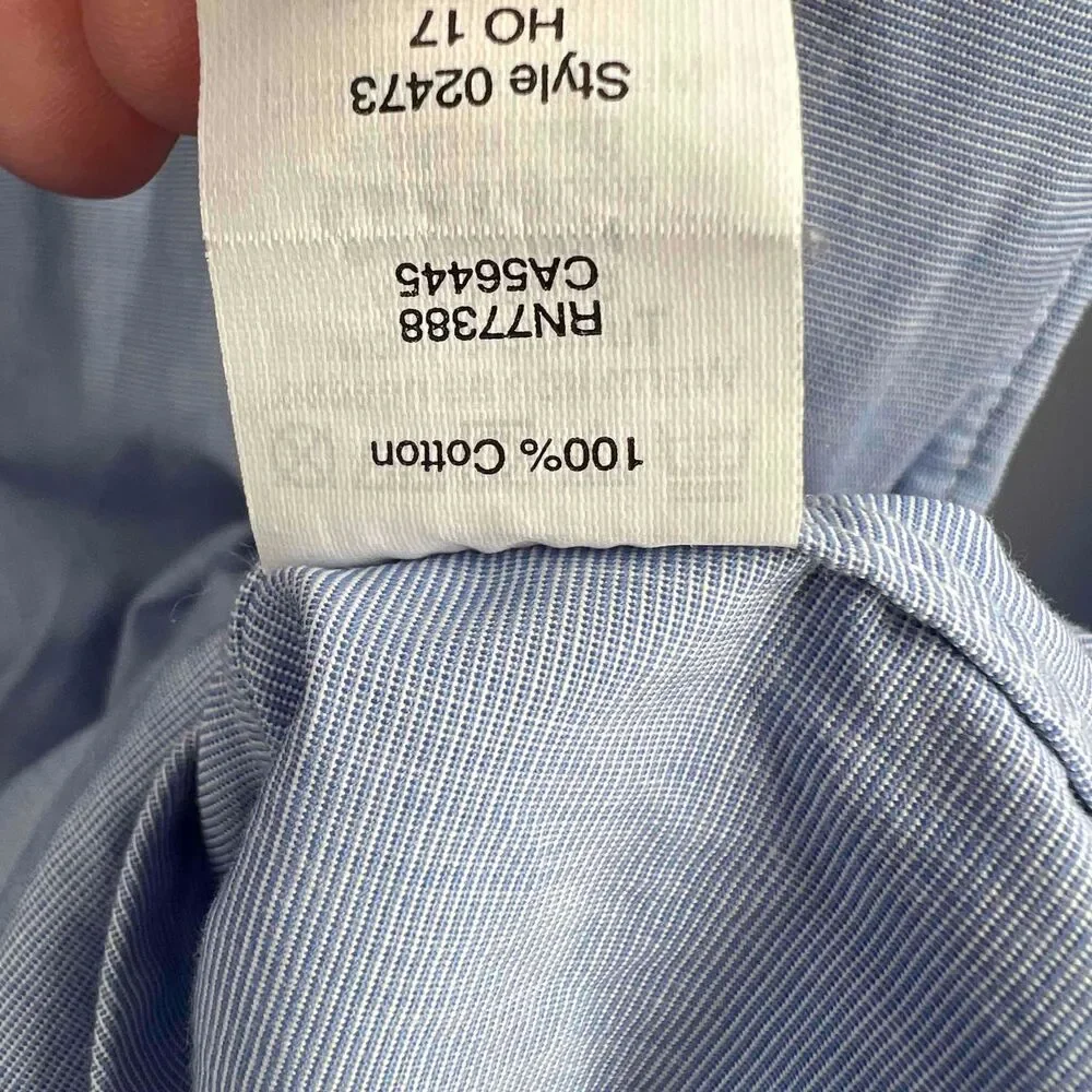 J.Crew Blue Thompson Premium Dress Shirt Men Long Sleeve Button Up Cotton Medium